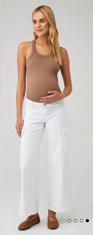 HUDSON JEANS MATERNITY WIDE LEG CARGO PANT size 30 thumbnail 1