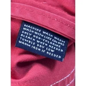 American Living Red Utility Jacket Belted Cotton XL White Stitching‎ Full Zip thumbnail 9