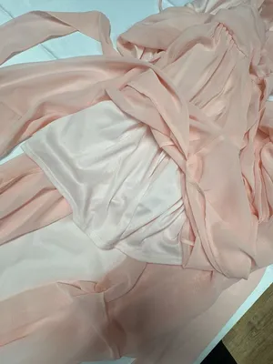 Lucy in the Sky Chiffon Slit Maxi Dress in Rose Blush- NEW Without Tag - Size S. thumbnail 12