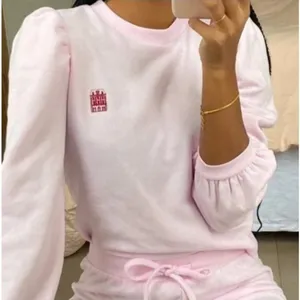 Hill House Teddy Puff Sleeve Sweatshirt – Pink Cozy Pullover, Women’s Size M thumbnail 1