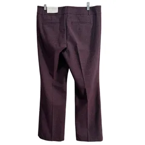 LOFT Original Fit Dress Trouser Woman's Size 10 Maroon Business Professional NWT thumbnail 9