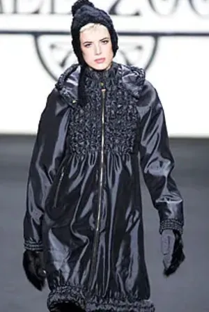 ANNA SUI For Target Y2K Vintage Black Puffer Jacket Coat Hoodie thumbnail 1
