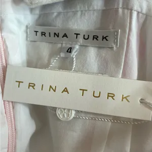 Trina Turk Elin wedding party Watercolor Floral Eyelet Fit & Flare Dress size 4 thumbnail 2