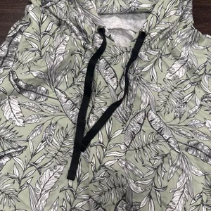 Leonisa Lightweight Windbreaker Jacket Raincoat Green‎ white Print Unisex l/xl thumbnail 3