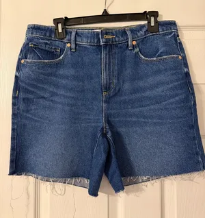 LOFT Classic Mid -Rise Denim Shorts in Blue size 28/6 brand new inseam 6 thumbnail 1