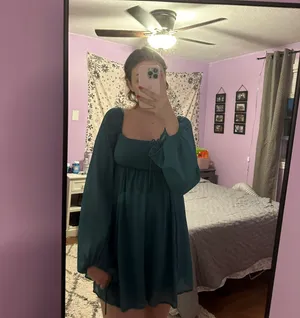 Lucy in the Sky green mini dress thumbnail 3