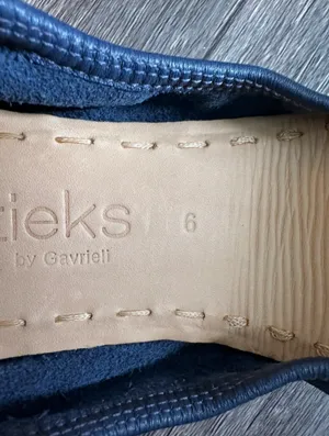 Tieks Leather Ballet Flats California Navy Blue 6 thumbnail 3