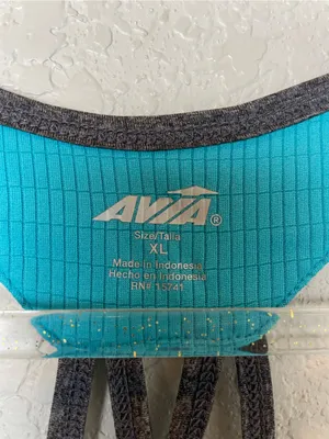 Avia Teal Tank with Gray Center Stripe and Strappy Back Size XL thumbnail 4