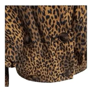 Jones New York Women Orange Black Leopard Jacket Size 6 Double Breasted Cropped thumbnail 6