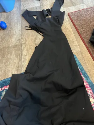 Suno Black Cutout Midi Dress - Classic Women's Dress thumbnail 4