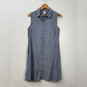 Magaschoni Blue 100% Linen dress Size S thumbnail 2