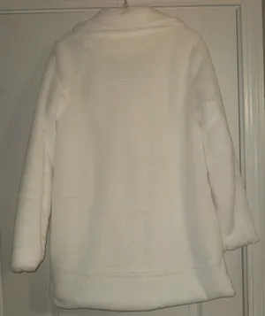 TOPONSKY Womens Winter Warm Lapel Faux Fur With Inner Lining & Buttons Coats from Amazon. Worn once for wedding thumbnail 7