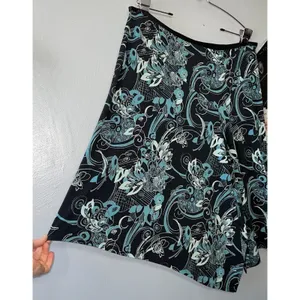 Merona Vintage Asymmetric Skirt Size XL Black Blue Fairy Pull On Witchy Whimsigoth Y2K thumbnail 4