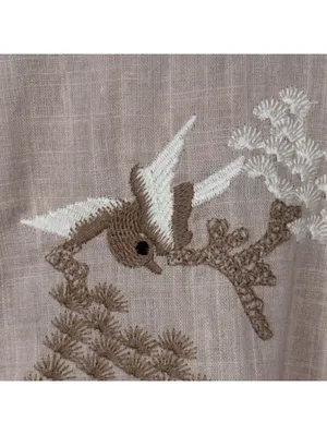 Women’s Embroidered Bird Button Front Blouse Size Large NWT thumbnail 4