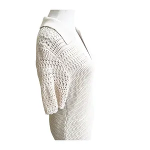 Loft Beach Maxi Dress LP Tan Crochet Open Knit Short Sleeve Cover Up Outdoor thumbnail 8