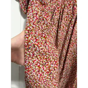 Natural Life Babydoll Mini Dress Floral Red V-Neck Pockets M thumbnail 7