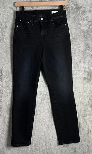 AYR Slim Straight Jeans Nox‎ Black Wash Size 25 Classic Minimalist Preppy Cotton thumbnail 1