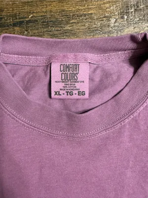Comfort Colors berry Tee with Leopard Heart thumbnail 2