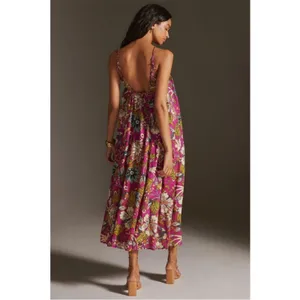 Anthropologie Drama‎ Beach midi dress sz L thumbnail 2