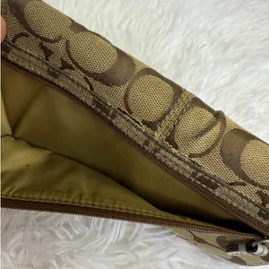 COACH Brown White Signature Canvas Wallet thumbnail 10