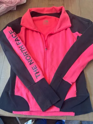 The North Face Size Small Pink and Black Full Zip Track Jacket thumbnail 1