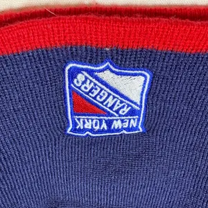 New York Rangers Reebok Knit Beanie Hat Navy Red NHL thumbnail 6