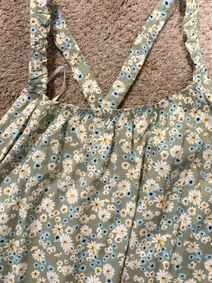 Lulus Floral Strappy Sundress Size Xs Light Green Blue DaisyBoho thumbnail 5