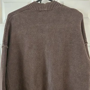 Seven7 Womens Cardigan Sweater Large Brown Oversized Open Front Cotton Knit NWT thumbnail 9
