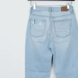 American Eagle Straight Taper Distressed Mom Jeans‎ Women's Size 00 Long thumbnail 7