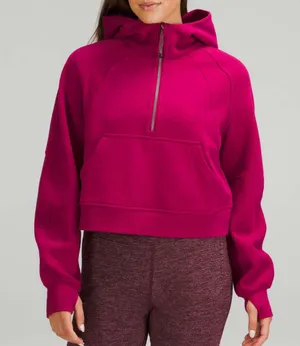 Lululemon Scuba Oversized Half-Zip Hoodie Pomegranate M/L thumbnail 1