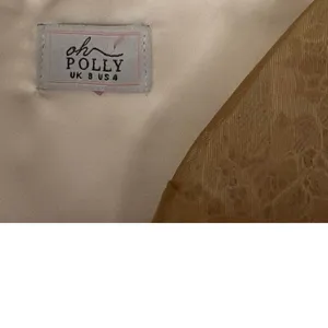 Oh Polly Bria Lace Panel Ivory Cream Feminine Delicate Crop Tank Top Size 4 thumbnail 4