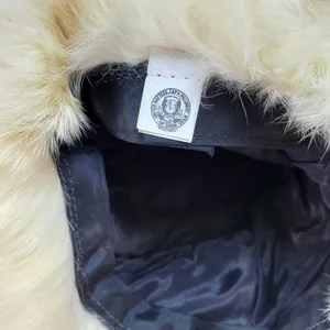 Winter Women Warm White Fox Fur Hat Outdoor Fluffy Funky Hat Bucket thumbnail 6