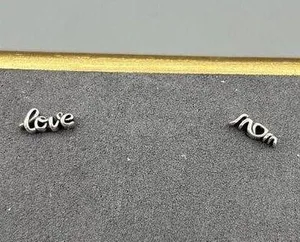Pandora Love Mom Dainty Tiny Stud Earrings 925 Sterling silver thumbnail 1