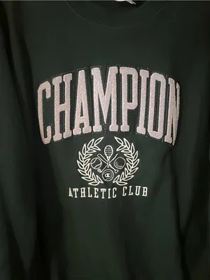Champion Athletic Club Crest Crew Neck Sweatshirt Size L thumbnail 3