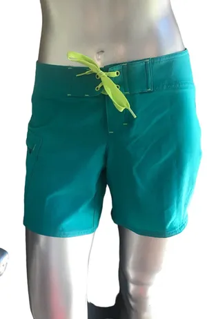 Athleta Green Swim Board Pull-On Shorts with Zipped Pocket Women’s Size 2 thumbnail 1