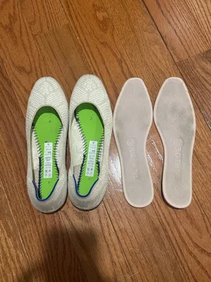 Rothy’s Square Toe Ballet Flats Size 8 White thumbnail 7