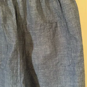 100% Cotton LOFT Denim Blue Romper Shorts thumbnail 10