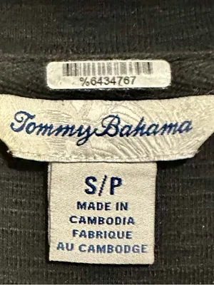 Tommy Bahama Black Scoop Neck Short Sleeve Tee thumbnail 2