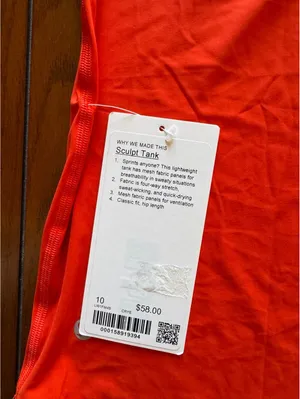 Lululemon Sculpt Tank Cherry Ember Size 10 NWT thumbnail 4