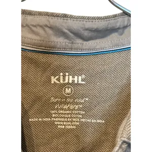 Kuhl Women's Top Wildfibre Herringbone‎ 100% Organic Cotton Tan Medium thumbnail 5