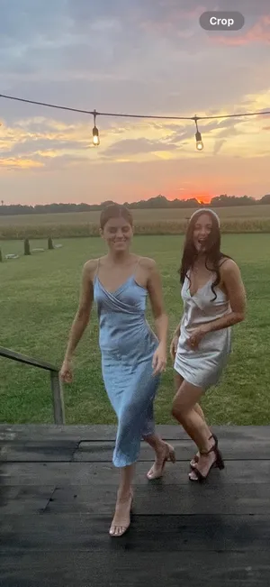 Blue Satin dress thumbnail 4