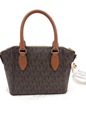 Michael Kors Brown Medium Satchel Gold Hardware & Dual Handles thumbnail 2