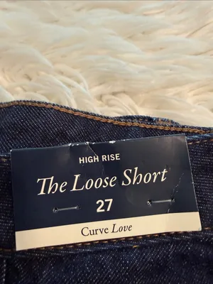 Abercrombie &Fitch High Rise The Loose Shorts size 27 Dark Wash Denim brand new thumbnail 6