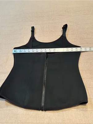 Black Shapewear Tank with Front Zipper Size XXL thumbnail 3
