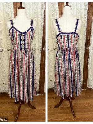 Super Cute Vintage Bombay Paisley Sundress thumbnail 2