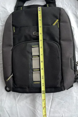 Solo Black Sling Backpack Crossbody Bag, Zip Closure, Adjustable Strap Pockets thumbnail 4
