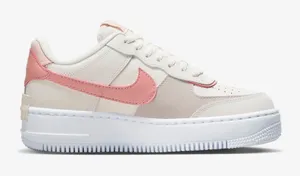 Nike Air Force 1 Shadow Womens Phantom/Pink Oxford/White/Red Stardust Sneakers10 thumbnail 1