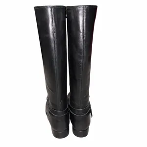 Frye Melissa Belted Black Leather Tall Riding Boots Shoes size 6 thumbnail 5