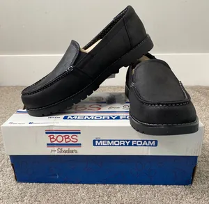 New Skechers BOBS Chill Lugs Central Look Black Loafers Women’s Size 8.5 thumbnail 1