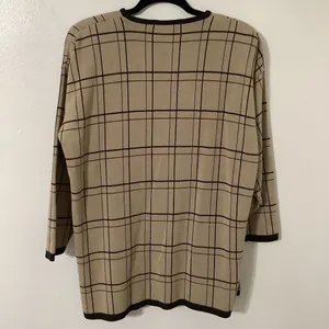 Vintage Old‎ Money Sweater Small 90s Plaid Preppy English Countryside Academia thumbnail 2